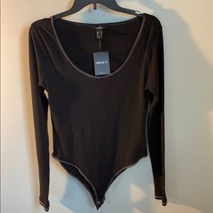 Knit black bodysuit